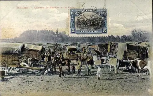 Ak Santiago de Chile, Corretas de Sandias en la Vega