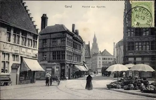 Ak Gand Gent Ostflandern, Marché aux legumes