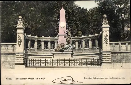 Ak Arlon Aarlen Wallonien Luxemburg, Monument Orban de Xivry