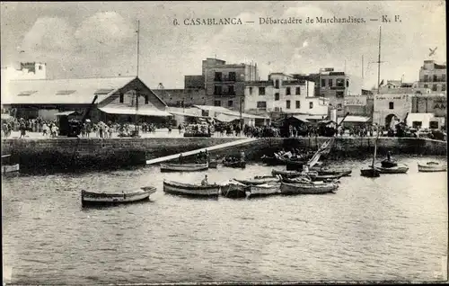 Ak Casablanca Marokko, Débarcadère des Marchandises