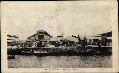 Ak Casablanca Marokko, Aspect des Quais