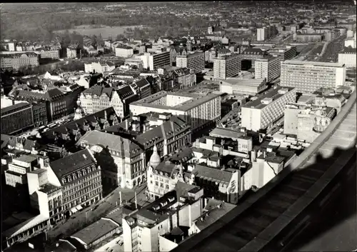 Ak Leipzig in Sachsen, Blick vom Hochhaus der Karl-Marx-Universität, Panorama