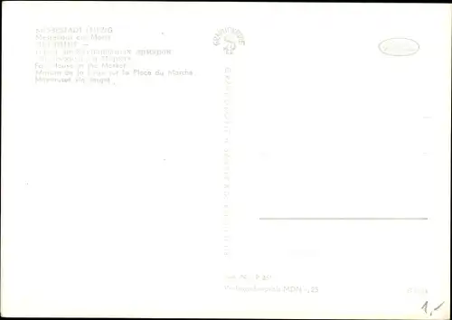 Ak Leipzig in Sachsen, Messehaus am Markt, Nachtbeleuchtung