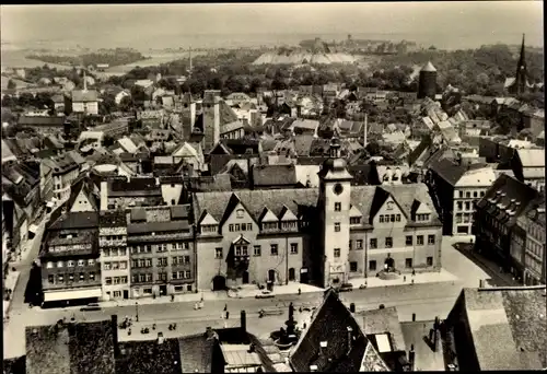 Ak Freiberg in Sachsen, Blick vom Petriturm über den Obermarkt