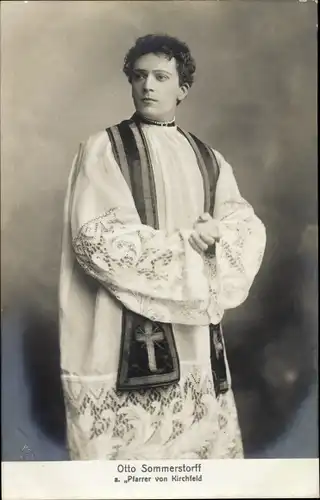 Ak Schauspieler Otto Sommerstorff als Pfarrer von Kirchfeld