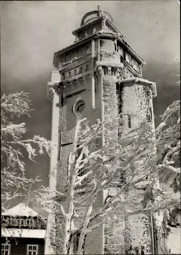 Ak Wildenthal Eibenstock im Erzgebirge, Auersberg, Aussichtsturm, Winter