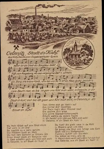 Lied Ak Oelsnitz Erzgebirge, Stadt d'r Kuhl' von Willy Kaufmann