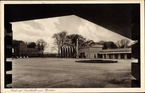 Ak Magdeburg an der Elbe,Kunsthalle und Pferdetor, Deutsche Theaterausstellung 1927