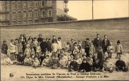 Ak Mariakerke Ostende Westflandern, Digue de Mer, Sanatorium maritime St. Vincent de Paul Institut