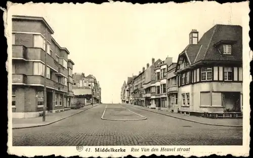 Ak Middelkerke Westflandern, Rue Van den Heuvel straat