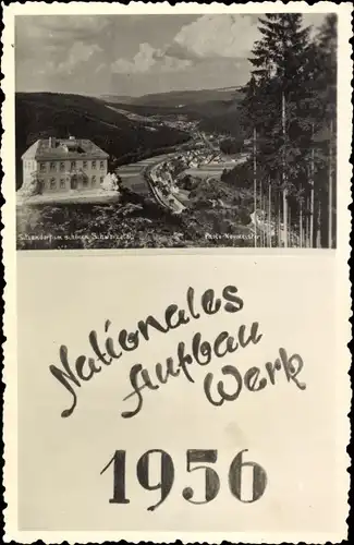 Foto Ak Sitzendorf in Thüringen, Panorama, Nationales Aufbau Werk 1956