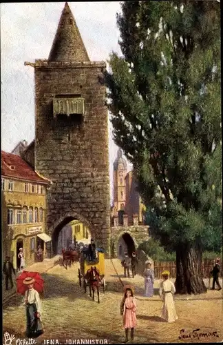 Künstler Ak Thomas, Paul, Jena, Johannistor, Passanten, Tuck 179 B