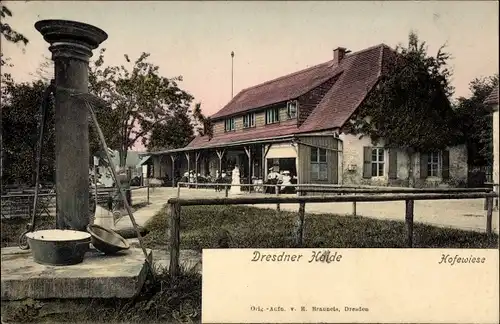 Ak Dresden Langebrück, Hofewiese