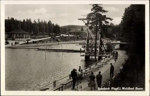 Ak Auerbach im Vogtland Sachsen, Waldbad Brunn