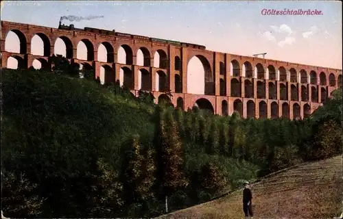 Ak Mylau Reichenbach im Vogtland, Göltzschtalbrücke, Eisenbahnviadukt