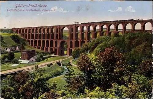 Ak Mylau Reichenbach im Vogtland, Göltzschtalbrücke