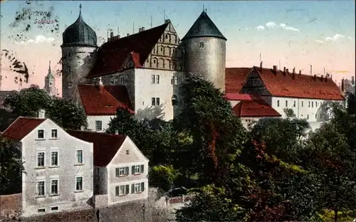Ak Wurzen in Sachsen, Blick auf das Schloss, Teilansicht der Stadt