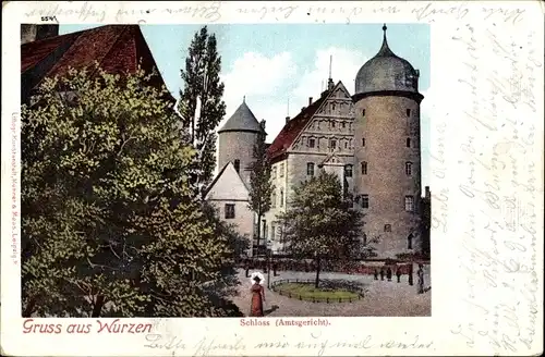 Ak Wurzen in Sachsen, Schloss, Amtsgericht