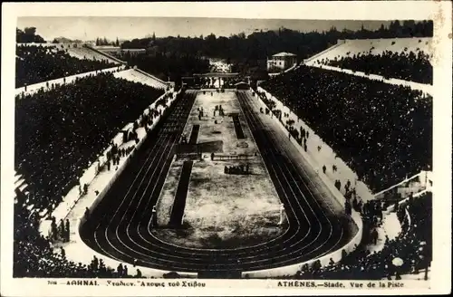 Ak Athen Griechenland, Stade, Vue de la Piste