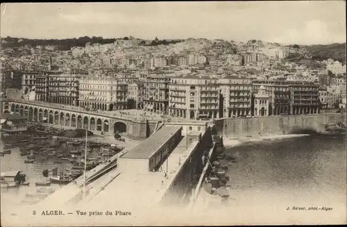 Ak Algier Alger Algerien, Vue prise du Phare