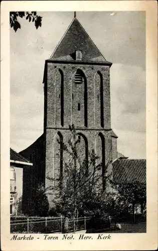 Ak Markelo Overijssel, Toren Ned. Herv. Kerk