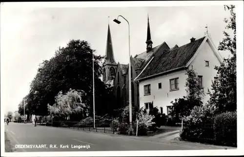 Ak Dedemsvaart Overijssel Niederlande, R. K. Kerk Langewijk