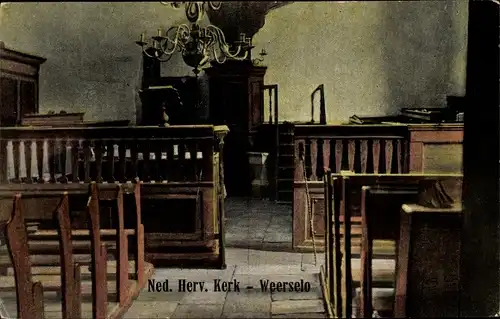 Ak Weerselo Overijssel, Ned. Herv. Kerk, Interieur