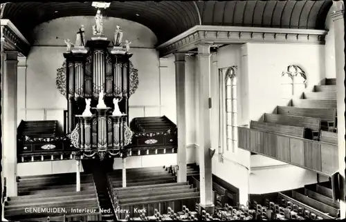 Ak Genemuiden Overijssel Niederlande, Kircheninneres