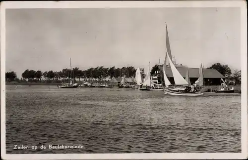 Ak Zwolle Overijssel Niederlande, Beulakerwijde, Zeilen op de Beulakerwiede