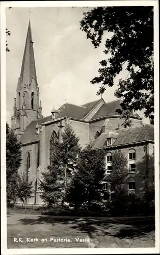 Ak Vasse Overijssel Niederlande, R. K. Kerk en Pastorie