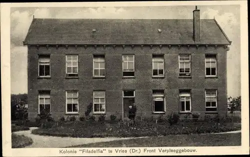 Ak Vries Tynaarlo Drenthe, Kolonie Filadelfia, Front Verpleeggebouw