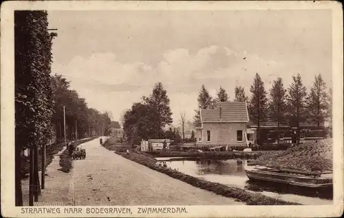 Ak Zwammerdam Südholland, Straatweg naar Bodegraven