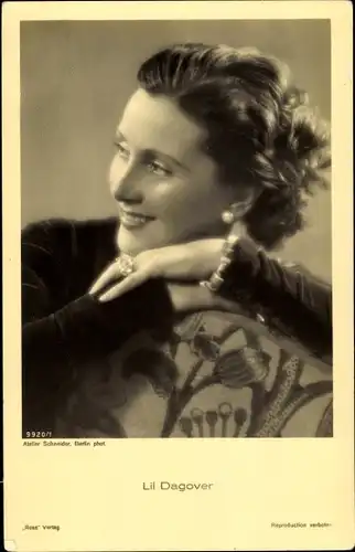 Ak Schauspielerin Lil Dagover, Portrait