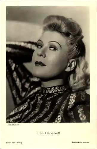 Ak Schauspielerin Fita Benkhoff, Portrait