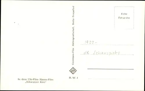 Ak Schauspieler Helmut Wildt, Portrait, Ufa Film, Autogramm