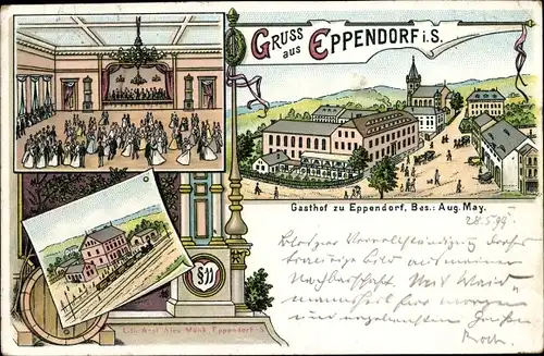 Litho Eppendorf in Sachsen, Gasthaus zu Eppendorf