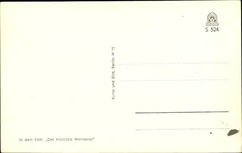 Ak Schauspielerin Elma Karlowa, Film Der fröhliche Wanderer
