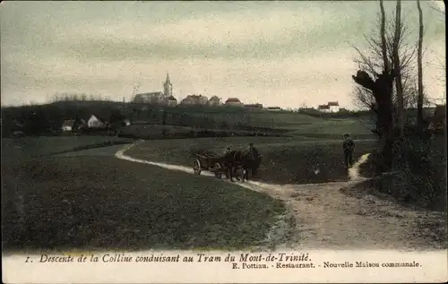 Ak La Trinité du Mont Seine Maritime, Descente de la Colline