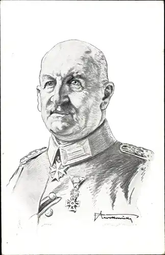 Künstler Ak General Alexander von Linsingen, Portrait, Wohlfahrtskarte, I. WK