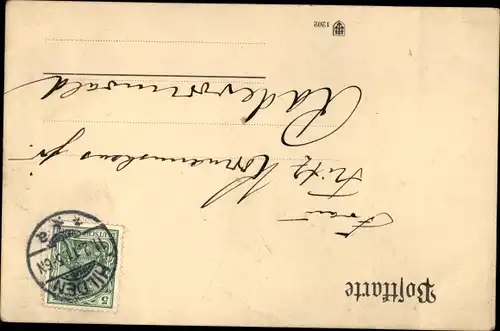 Scherenschnitt Ak Portrait von einem Mann