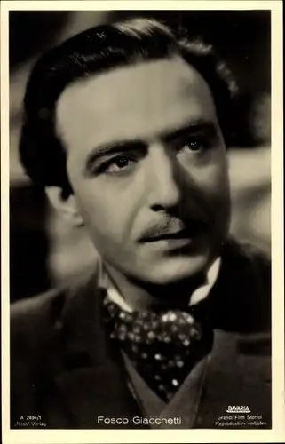 Ak Schauspieler Fosco Giacchetti, Portrait