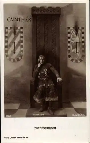 Ak Schauspieler Theodor Loos, Die Nibelungen, Gunther, Filmszene