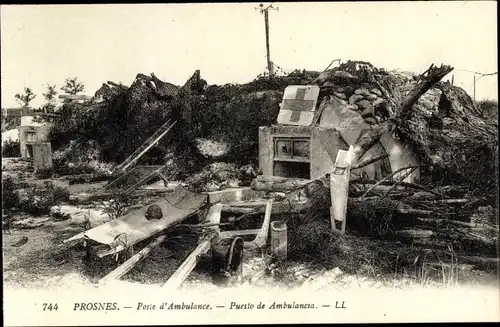 Ak Prosnes Marne, Poste d'Ambulance