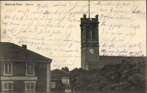 Ak Mars la Tour Lothringen Meurthe et Moselle, Kirche