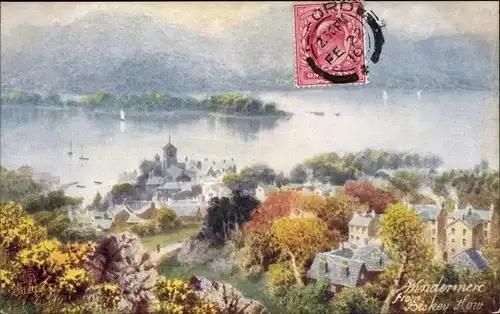 Künstler Ak Wimbush, Windermere Cumbria England, Windermere from Biskey How