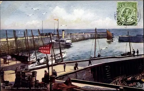 Ak Bridlington East Riding of Yorkshire, Piers and Harbour