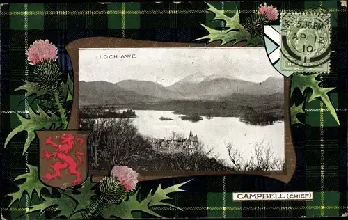 Passepartout Wappen Ak Schottland, Loch Awe