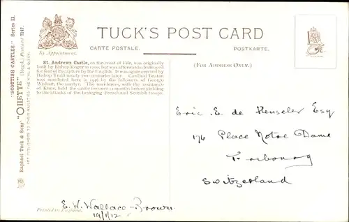 Ak St Andrews Schottland, Castle