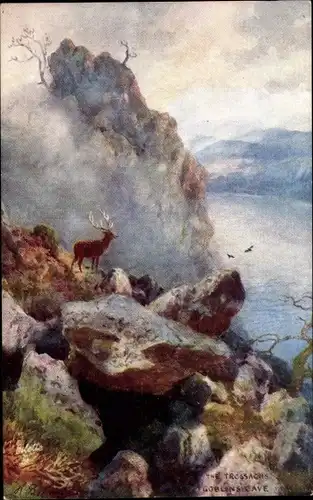 Künstler Ak Wimbush, Schottland, The Goblin's Cave