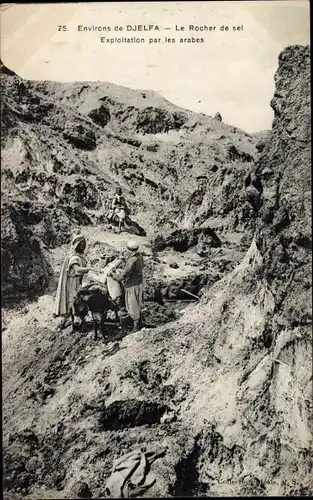 Ak El Djelfa Algerien, Le Rocher de sel, Exploitation par les arabes